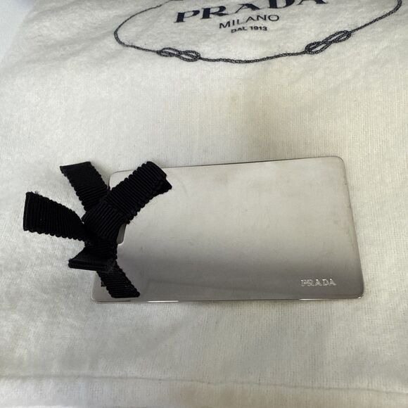 PRADA Tessuto Nylon Chevron Clutch Nero Black - Picture 2 of 16